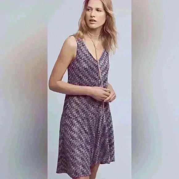 Anthropologie | Maeve Westwater Chevron multicolor Knit Dress Womens Size Small - Picture 13 of 14